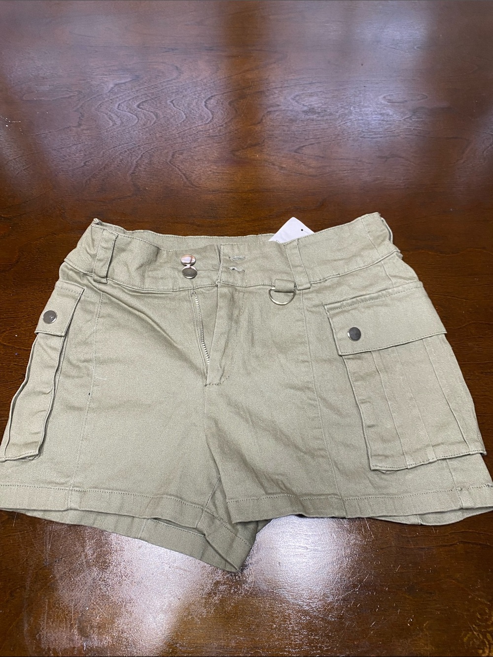 Rue21 Light Olive Cargo Shorts with D-Ring Detail